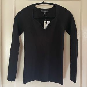 Catherine Malandrino sweetheart neckline sweater NWT